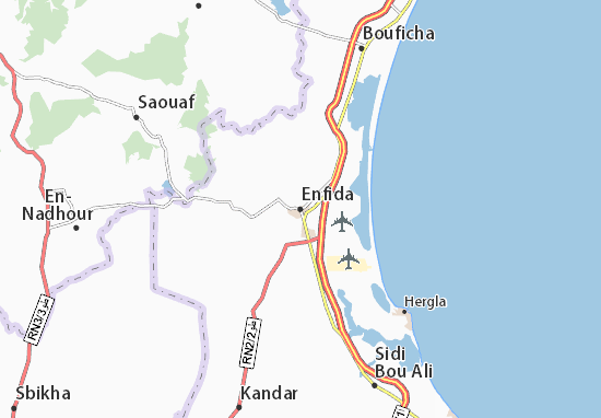 Karte Stadtplan Enfida