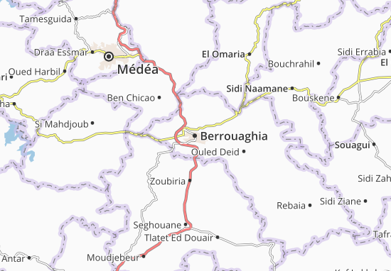 Karte Stadtplan Berrouaghia