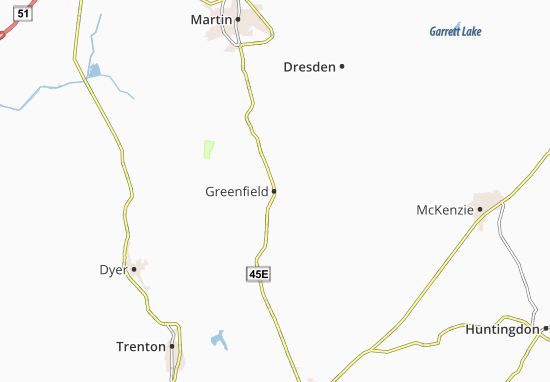 Karte Stadtplan Greenfield