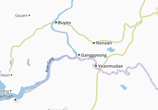 Kaart Plattegrond Ganggyeong