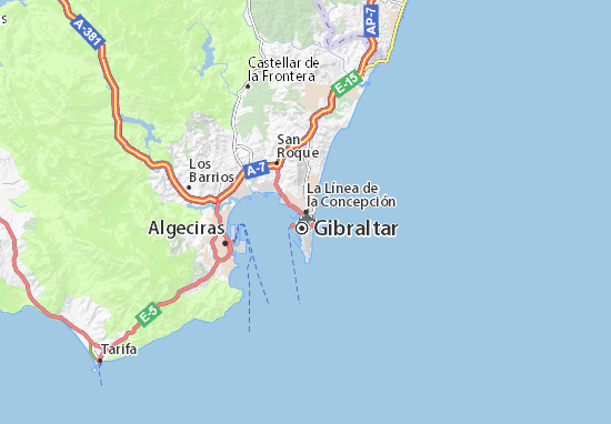 Kaart Plattegrond La Línea de la Concepción