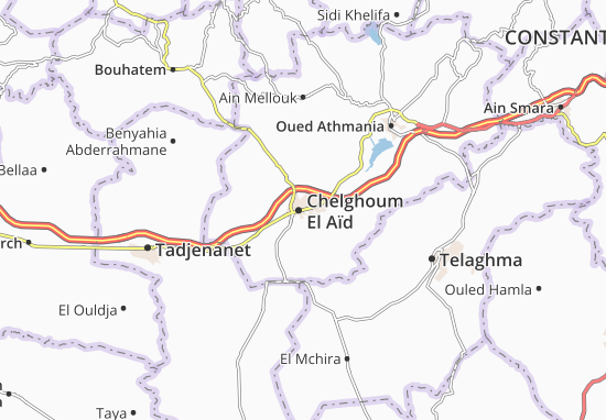 Mapa Chelghoum El Aïd