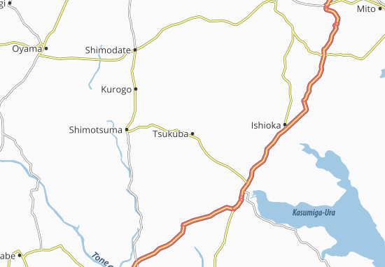 Kaart Plattegrond Tsukuba