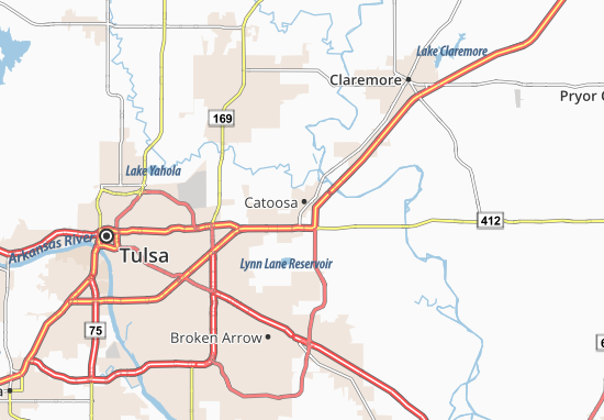 Karte Stadtplan Catoosa