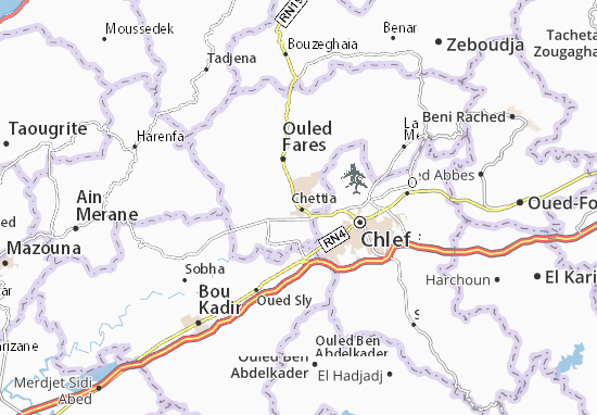 Mapa Chettia