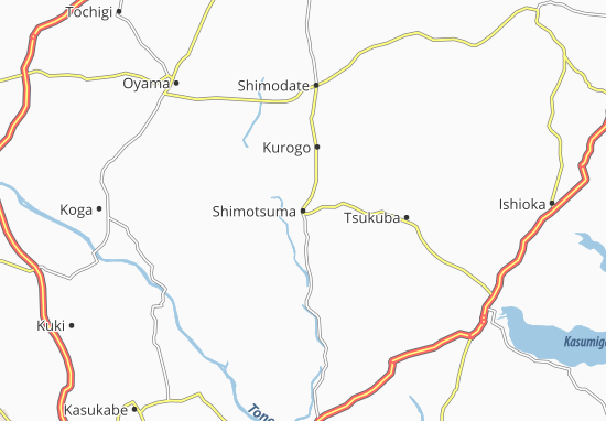 Karte Stadtplan Shimotsuma
