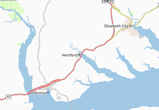 Karte Stadtplan Hertford