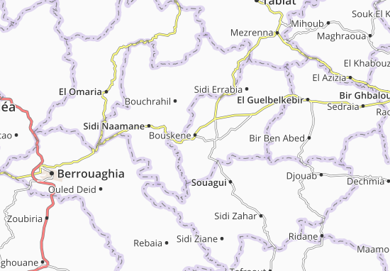 Mapa Bouskene