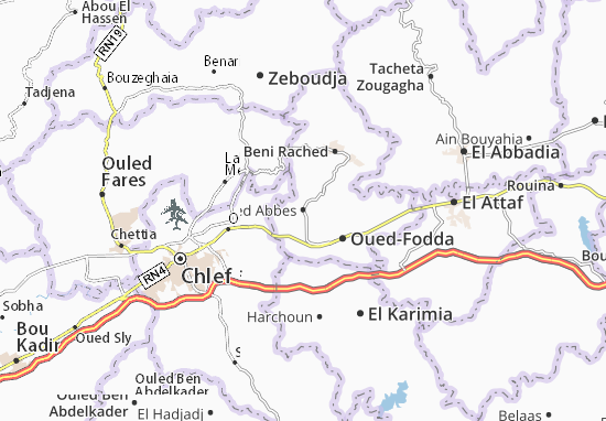 Karte Stadtplan Ouled Abbes