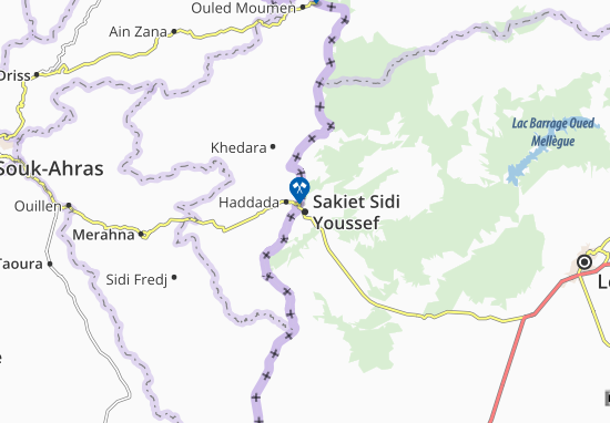 Karte Stadtplan Sakiet Sidi Youssef