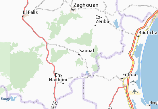 Karte Stadtplan Saouaf