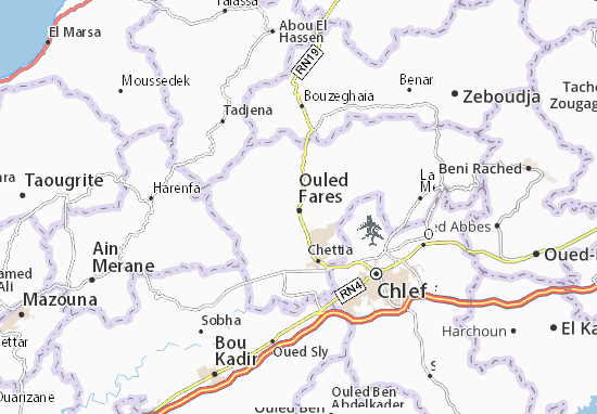 Karte Stadtplan Ouled Fares