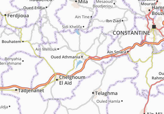 Karte Stadtplan Oued Athmania