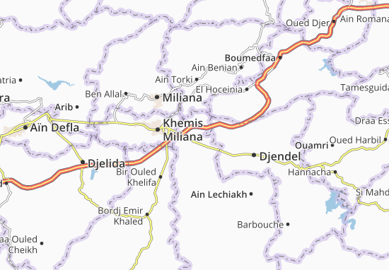 Karte Stadtplan Ain Soltane
