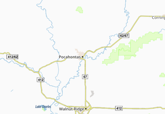 Kaart Plattegrond Pocahontas