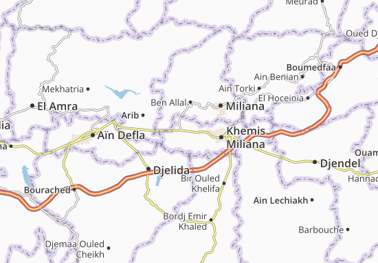 Karte Stadtplan Sidi Lakhdar