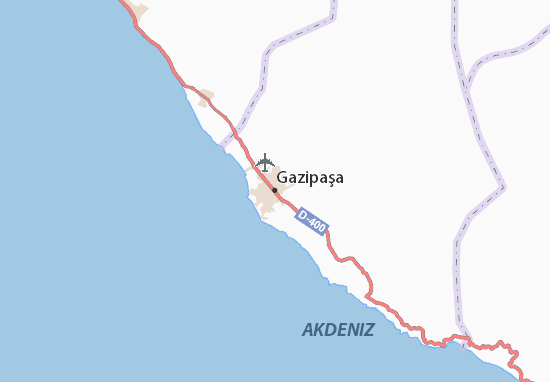 Kaart Plattegrond Gazipaşa