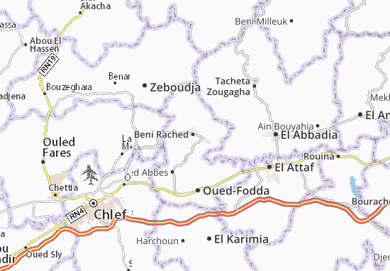 Mapa Beni Rached