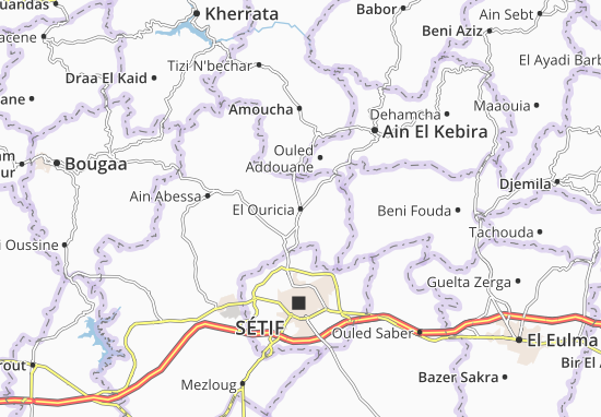 Karte Stadtplan El Ouricia