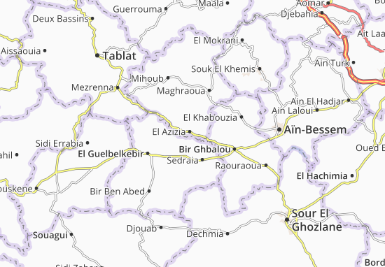 Kaart Plattegrond El Azizia