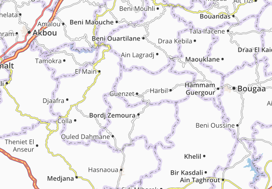 Mapa Guenzet