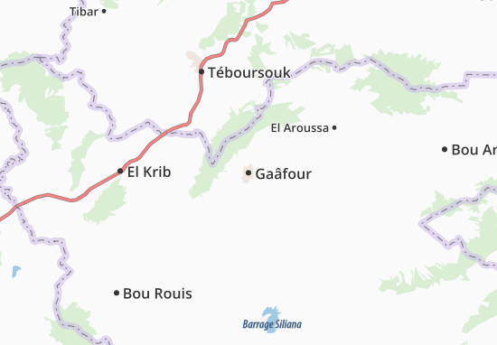 Mapa Gaâfour