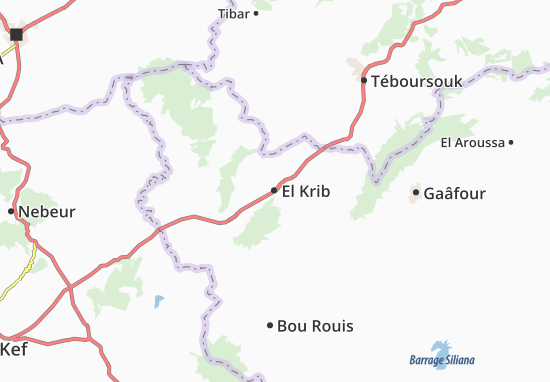 Karte Stadtplan El Krib