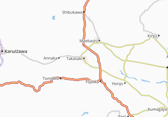 Kaart Plattegrond Takasaki