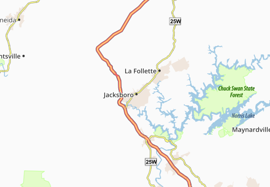 Karte Stadtplan Jacksboro