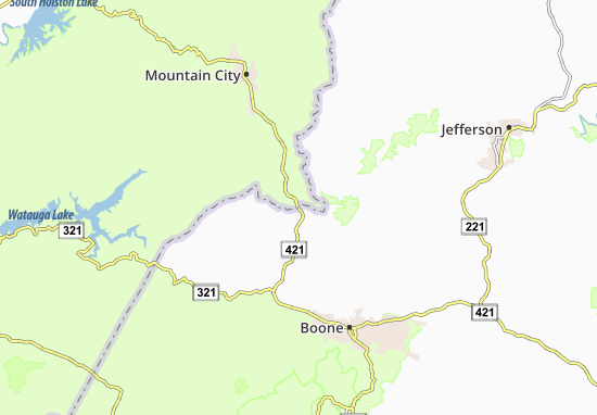 Mapa Zionville