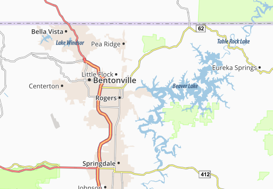 Karte Stadtplan Prairie Creek