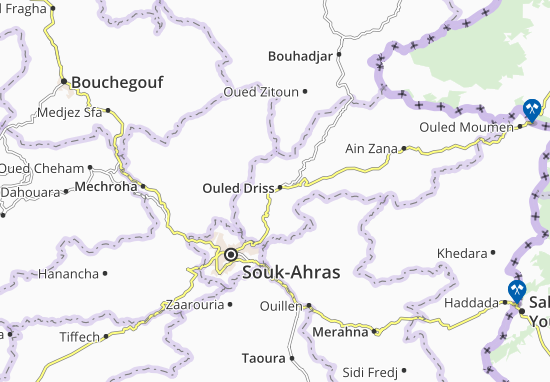 Karte Stadtplan Ouled Driss
