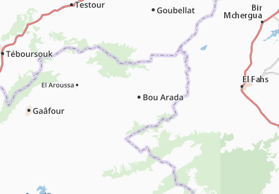 Karte Stadtplan Bou Arada