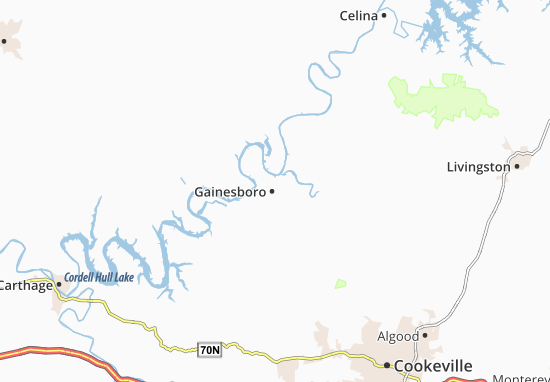 Kaart Plattegrond Gainesboro