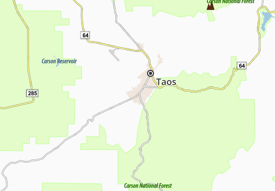 Kaart Plattegrond Ranchos de Taos