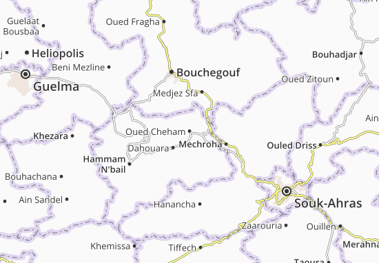 Mapa Oued Cheham