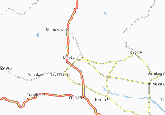 Kaart Plattegrond Maebashi