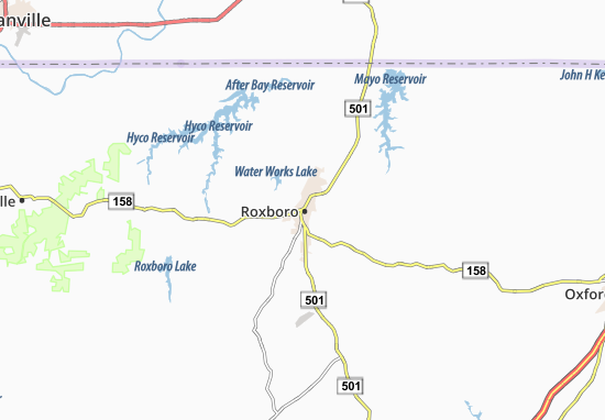 Mapa Roxboro