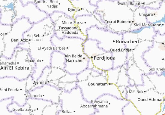 Karte Stadtplan Ain Beida Harriche