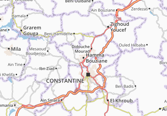 Karte Stadtplan Hamma Bouziane
