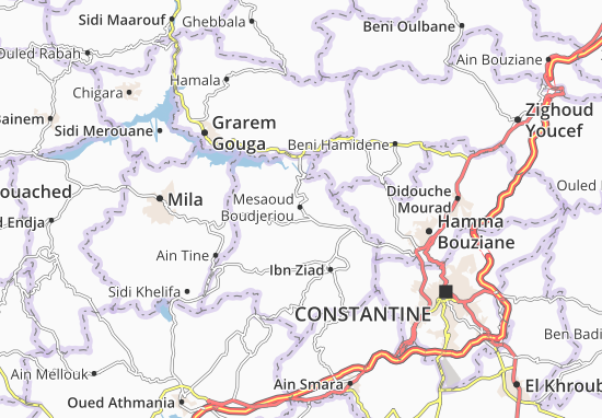 Karte Stadtplan Mesaoud Boudjeriou