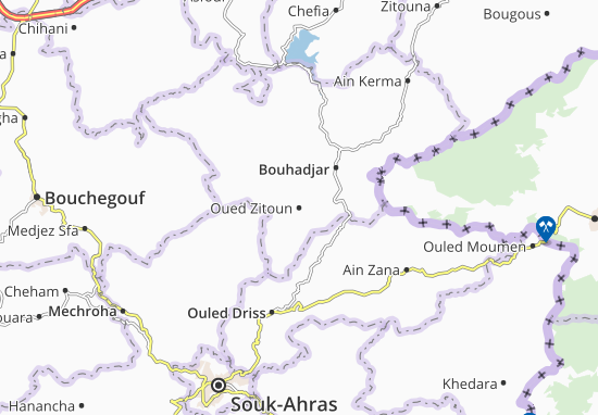 Karte Stadtplan Oued Zitoun