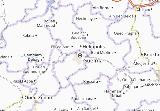 Kaart Plattegrond Guelma