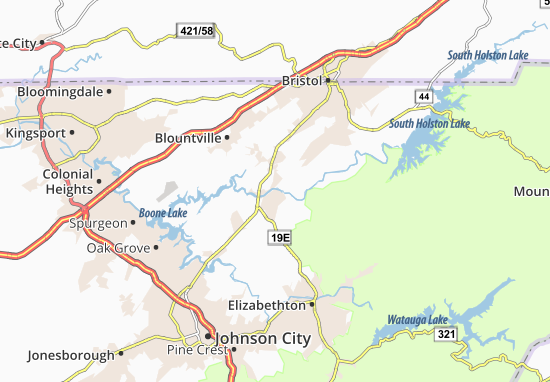 Karte Stadtplan Bluff City