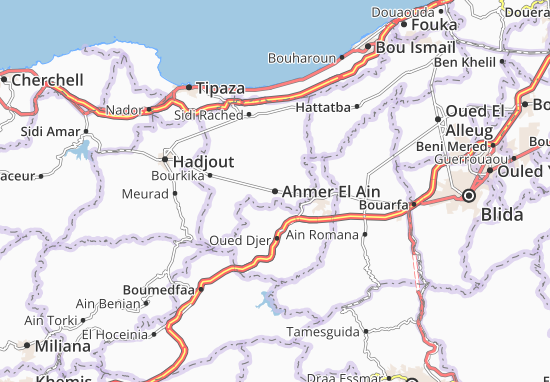 Karte Stadtplan Ahmer El Ain