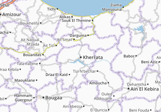 Karte Stadtplan Kherrata
