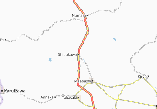 Kaart Plattegrond Shibukawa