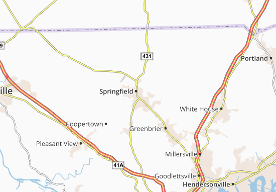 Kaart Plattegrond Springfield