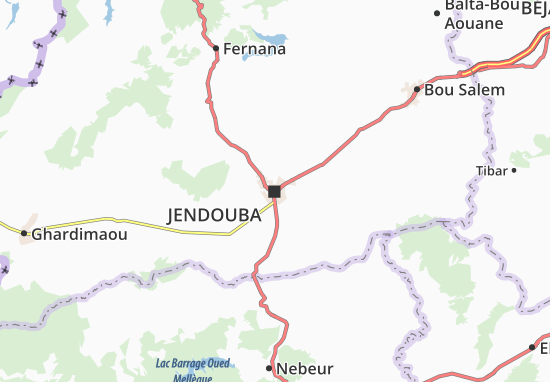 Kaart Plattegrond Jendouba