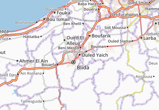 Kaart Plattegrond Ouled Yaich